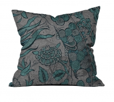 Ottoman Tile Theme Turquoise-Grey Cushion