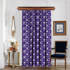 Damask Purple Curtain