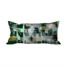 Abstract Green-Grey Cushion