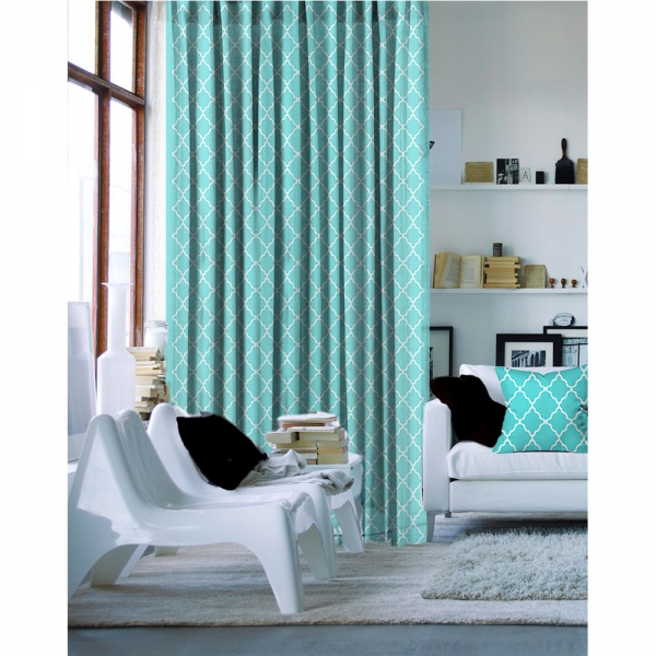 Charming Turquoise Single Piece Curtain