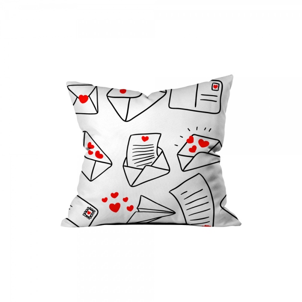 Letter Out Hearts Cushion