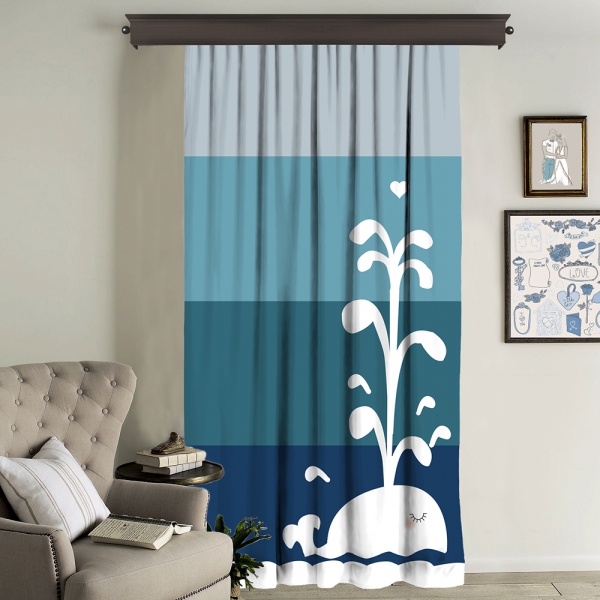 Sweet Whale Single Piece Curtain