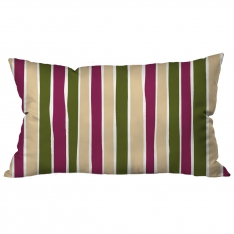 Scattered Lines Bordeaux-Cream-Green Cushion 2