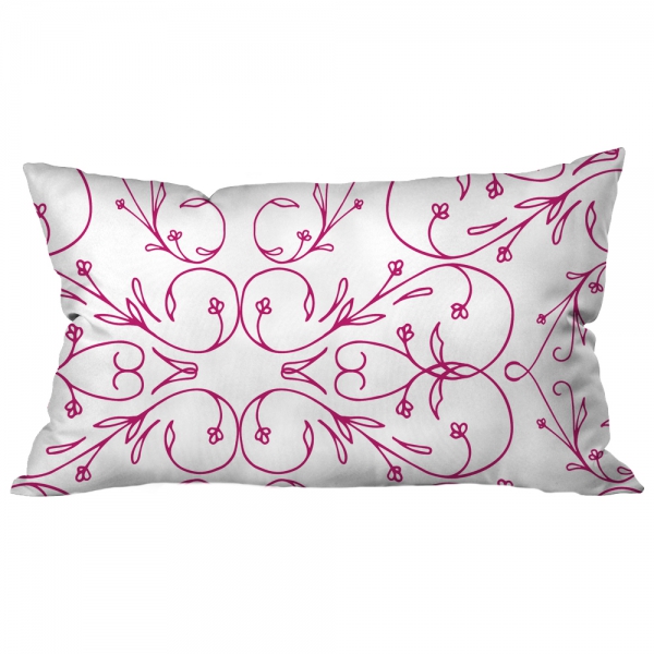 Thin Wrought Iron-Thick Border Claret red-Pink Cushion 2