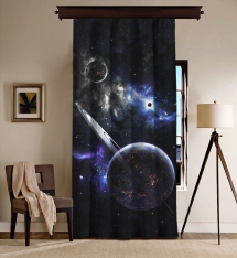 Fantasy Planets Space Blackout Curtain