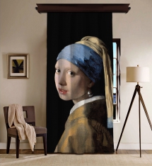 Johannes Vermeer - İnci Küpeli Kız BlackOut Perde