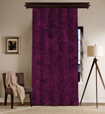 Ottoman Tile Motifs Purple&Pink Blackout Curtain