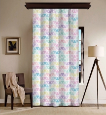 Pastel Colored Triangles Blackout Curtain