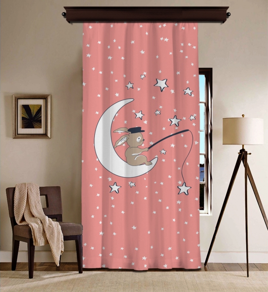 Bunny and The Moon Curtain BlackOut Curtain
