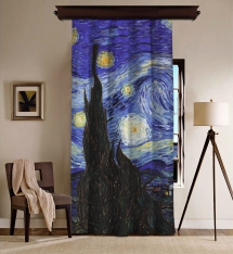 Vincent Van Gogh - Yıldızlı Gece Panel BlackOut Perde