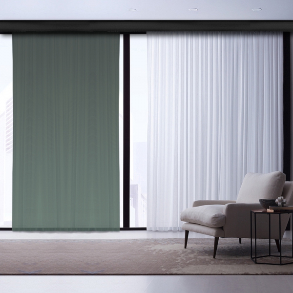 Dark Green Degrade Tulle Curtain | Masterpieces Combine