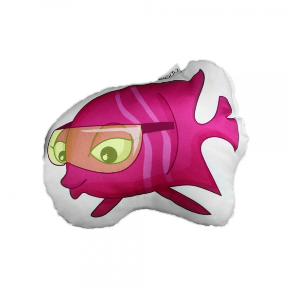 Pink Fish Trinket Pillow- Underwater Orchestra
