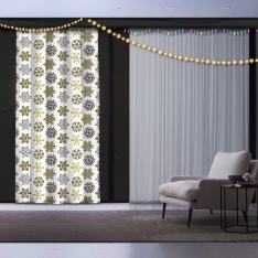 Snowflakes and Christmas Curtain