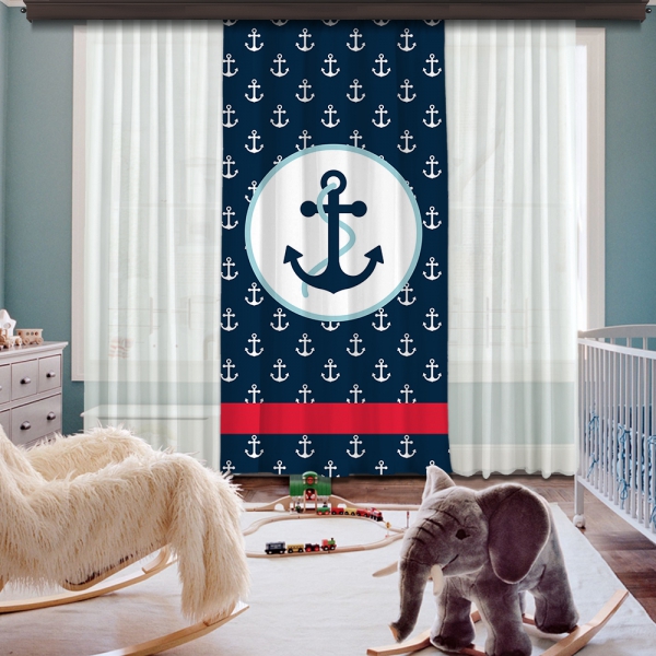 Anchor Composition One Piece Curtain