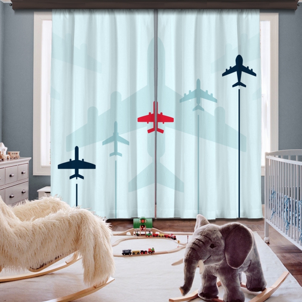 Aircraft Models 2 Panel Curtain