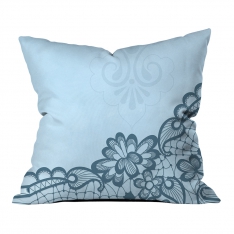 Blue Lace Composition Pillow