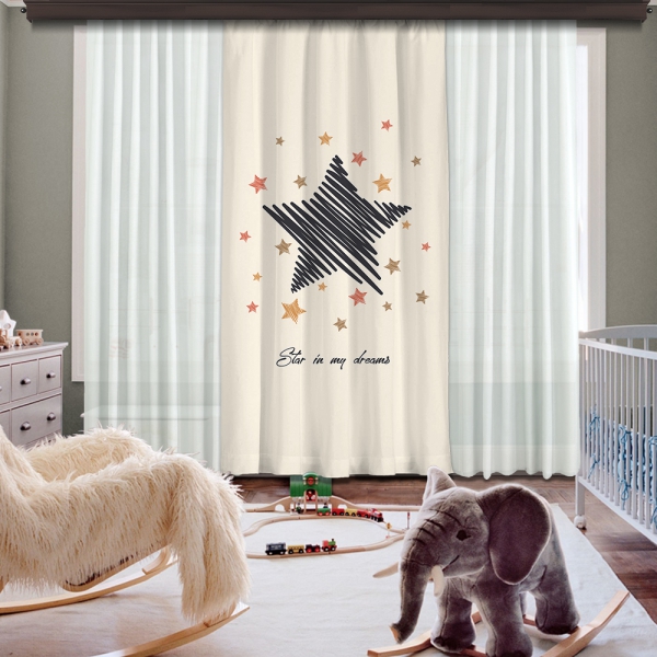 Star İn My Dreams Panel Curtain Model 3