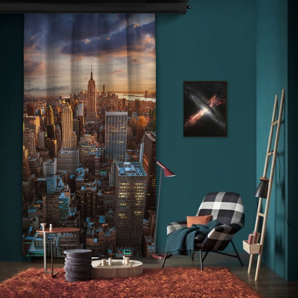 New York View One Piece Panel Curtain