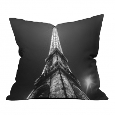 Black White Eiffel Pillow
