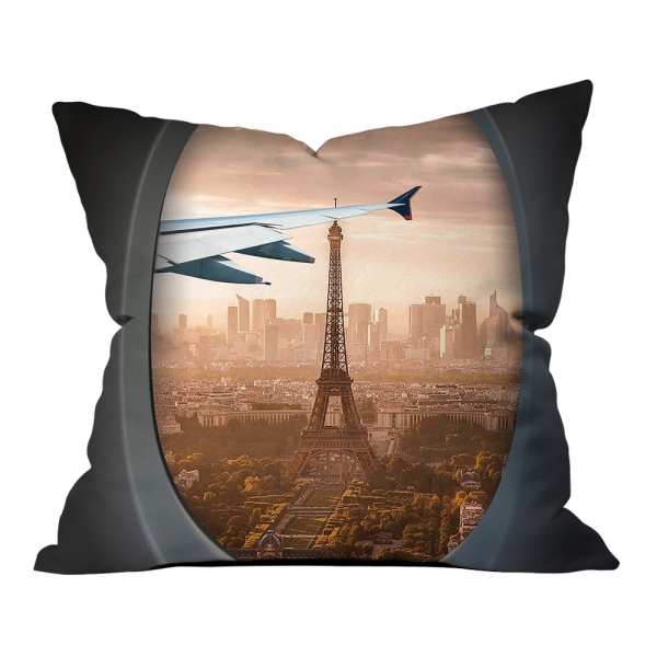 Vip Flight Eiffel Tower View Pillow