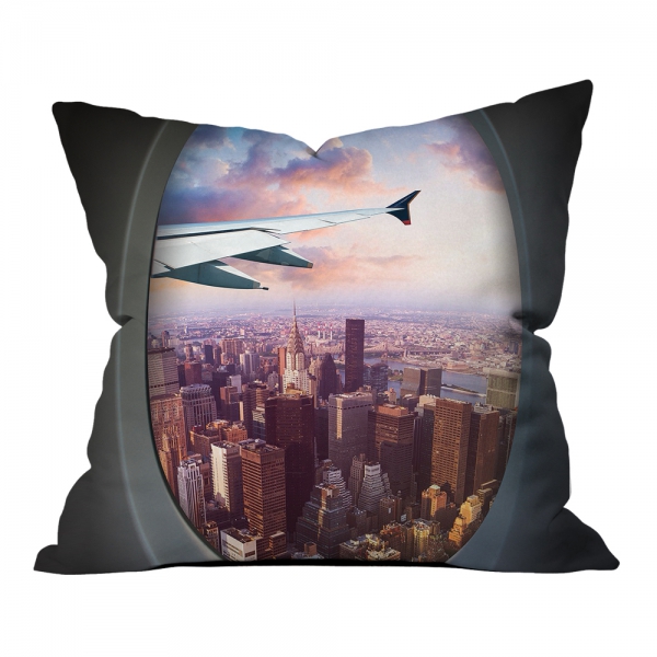 Vip Flight New York View Pillow