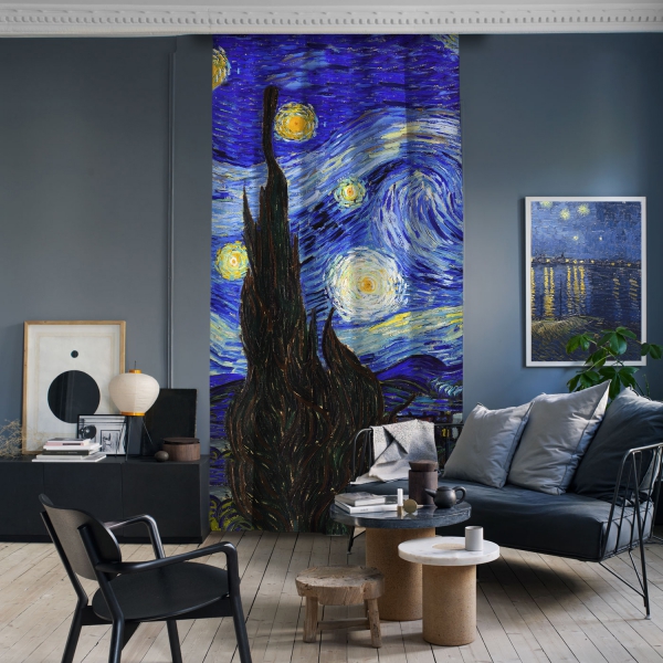 Vincent Van Gogh - Yıldızlı Gece Panel 1