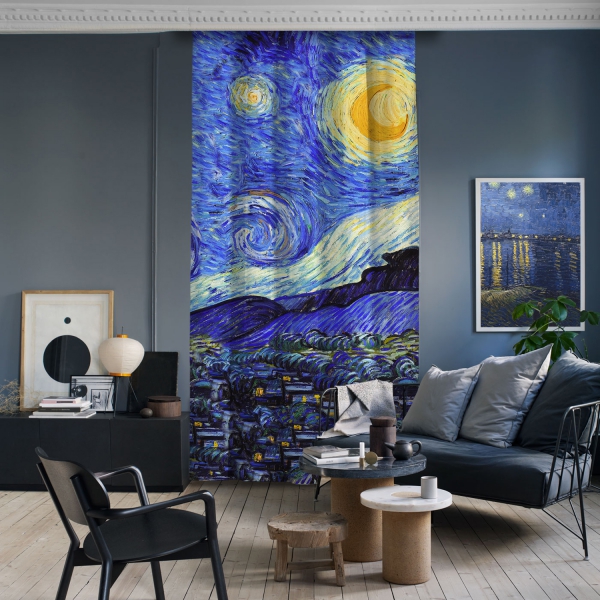 Vincent Van Gogh - Yıldızlı Gece Panel 3
