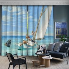 Edward Hopper-Ground Swell 2 Pieces Panel Curtain