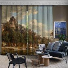|View Down a Dutch Canal 2 Pieces Panel Curtain