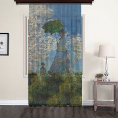 Claude Monet - Güneş Şemsiyeli Kadın Tül Perde