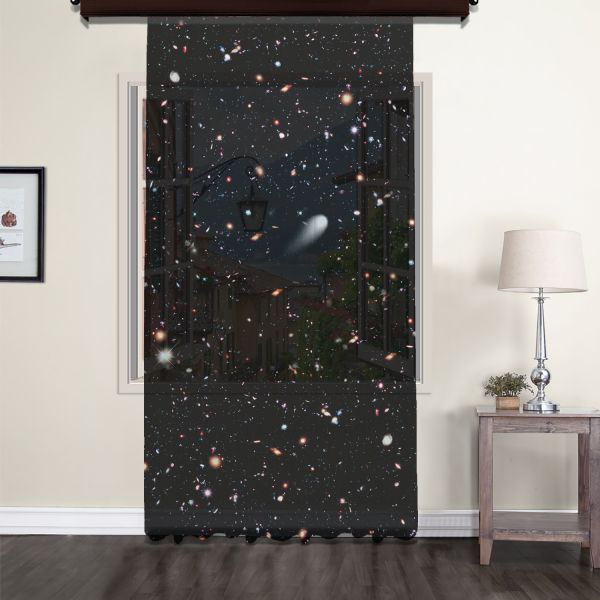 ''Galaxies Of The Universe'' Space Tulle Curtain
