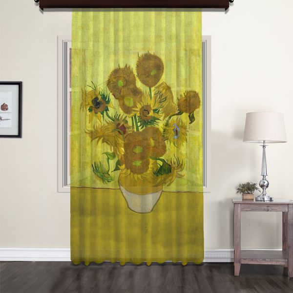 Vincent Van Gogh - Sun Flowers Tulle Curtain