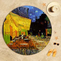 Vincent Van Gogh - Caffe Terrace at Night Beach Towel