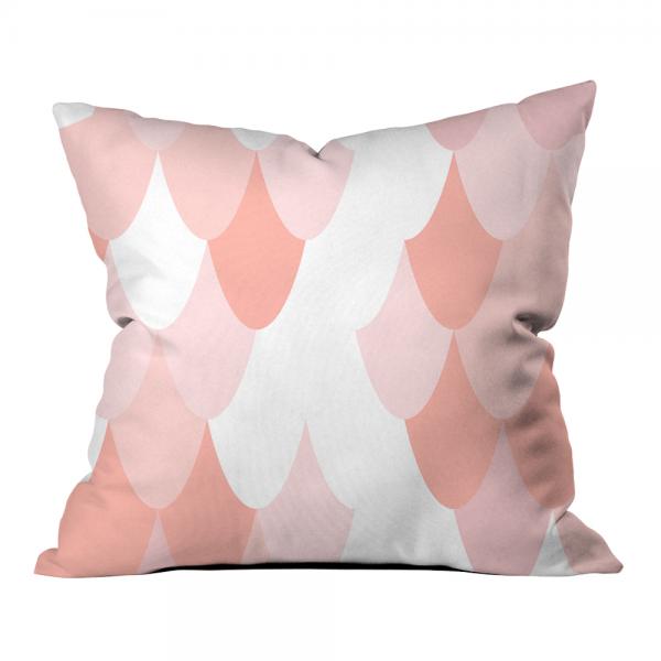 Powder Pink Snake Pattern Pillow