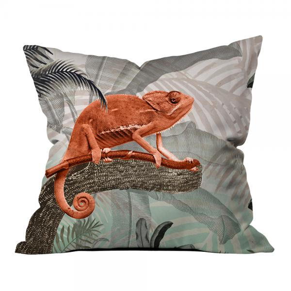 Tropical Trees and Sepia Chameleon Pillow