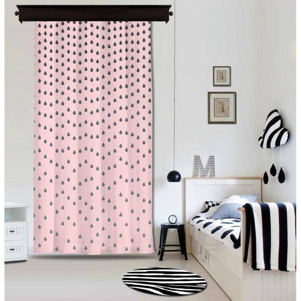 Powder Droplets Pink Curtain By İmren Gürsoy