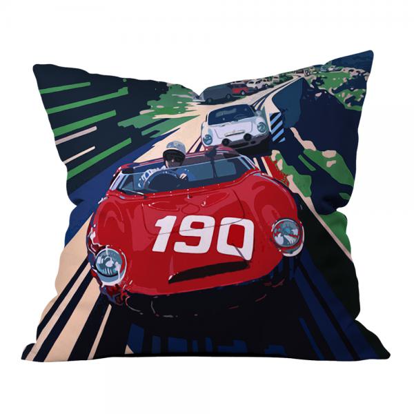 Red Car Illustrations Pillow
