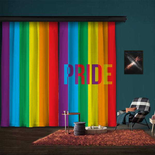 Pride Rainbow 2 Panel Curtain