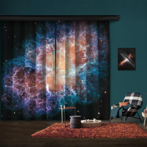 A Giant Hubble Mosaic of the Crab Nebula 2 Panel Blackout Curtain