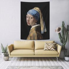Johannes Vermeer - İnci Küpeli Kız Duvar Örtüsü