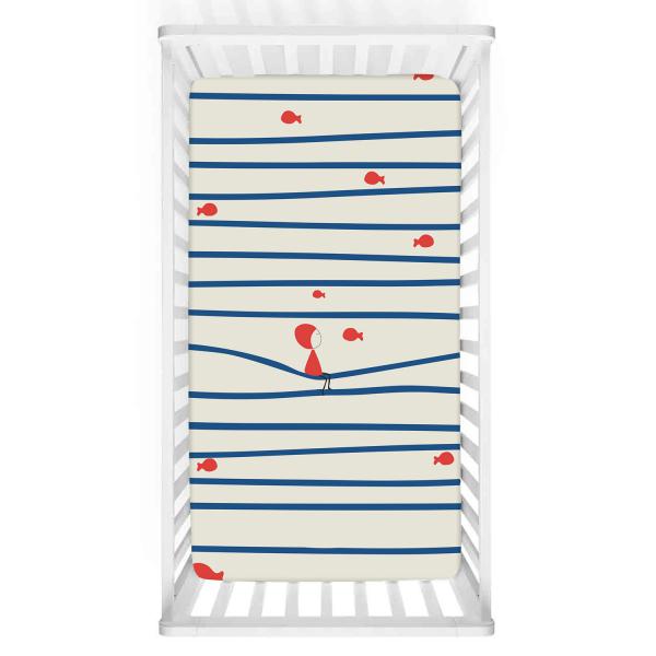 Red Fishes Baby Bed Cover