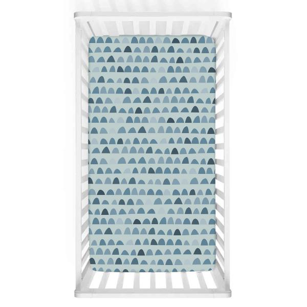Soft Patterned Blue Baby Bed Cover