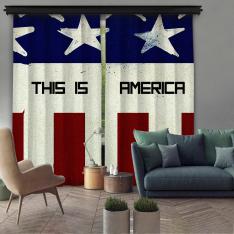 ''This Is America'' 2 Piece Panel Curtain