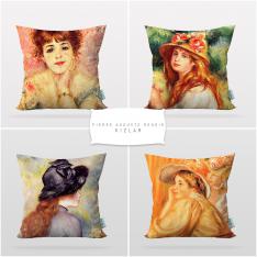 Pierre Auguste Renoir-Girls 4 Pieces Pillow Cover Set