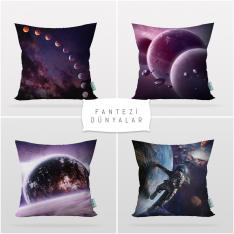 Interstellar-Fantasy Worlds 4 Pieces Pillow Cover Set