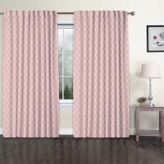 Classic Damask Single Piece Curtain-Powder Pink