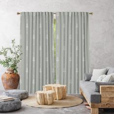 Boho Ethnic Pattern Single Panel Curtain-Grey
