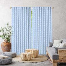 Ethnic Pattern Single Panel Decorative Curtain-Baby Blue
