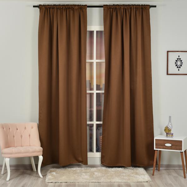 Brown ''Single Panel'' Blackout Curtain