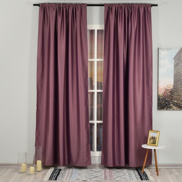 Dark Pink ''Single Panel'' Blackout Curtain